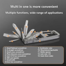 TSA-Friendly Survival Multi-Tool: 13 Functions Including 3" Knife, Bottle Opener & Phone Holder for Travel & Outdoor Adventures